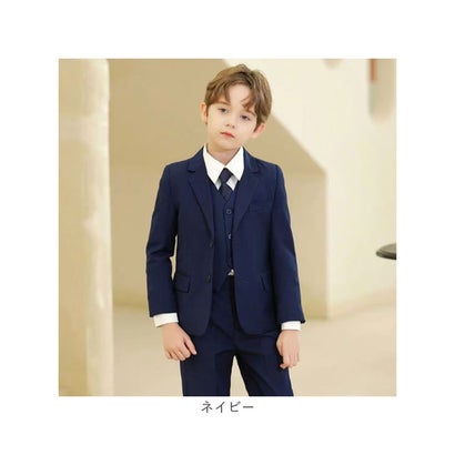 男の子 入学式 スーツ 5点セット （ネイビー）｜詳細画像