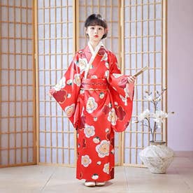 女の子 着物 姫様 （レッドフラワー）