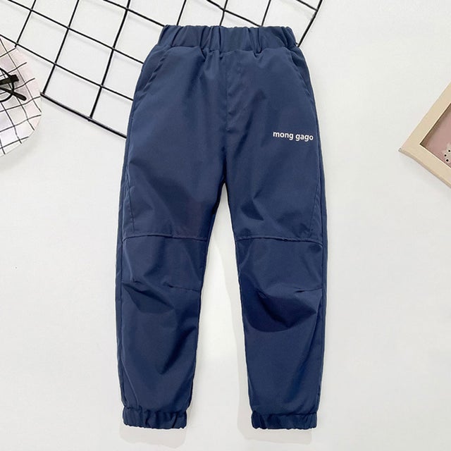 子供 裏ボア パンツ キッズ ロングパンツ （ネイビー）