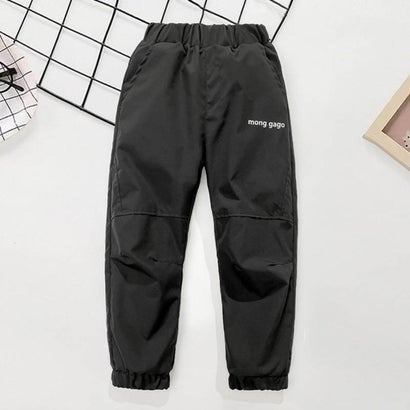 子供 裏ボア パンツ キッズ ロングパンツ （ブラック）｜詳細画像