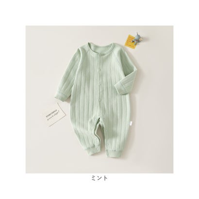 バックヤードファミリー BACKYARD FAMILY ロンパース 長袖 ベビー服 カバーオール （ミント）｜詳細画像