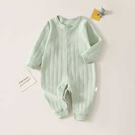 ロンパース 長袖 ベビー服 カバーオール （ミント）