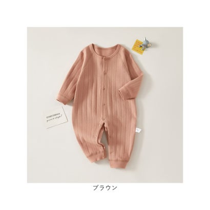 バックヤードファミリー BACKYARD FAMILY ロンパース 長袖 ベビー服 カバーオール （パープル）｜詳細画像