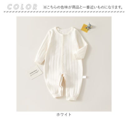 バックヤードファミリー BACKYARD FAMILY ロンパース 長袖 ベビー服 カバーオール （ホワイト）｜詳細画像