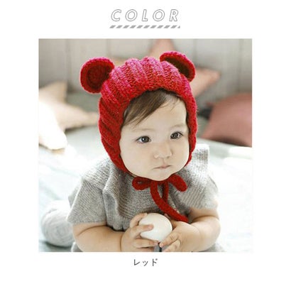 耳付きキッズ帽子 kidhat （ホワイト）｜詳細画像