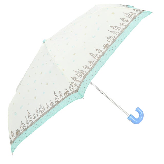 
                    amusant sous la pluie ジュニア折りたたみ傘 50cm （20100.スターストリートベージュ）