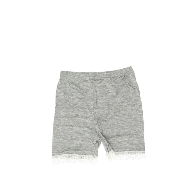 女の子 オーバーパンツ レース 3分丈【返品不可商品】 （グレー）