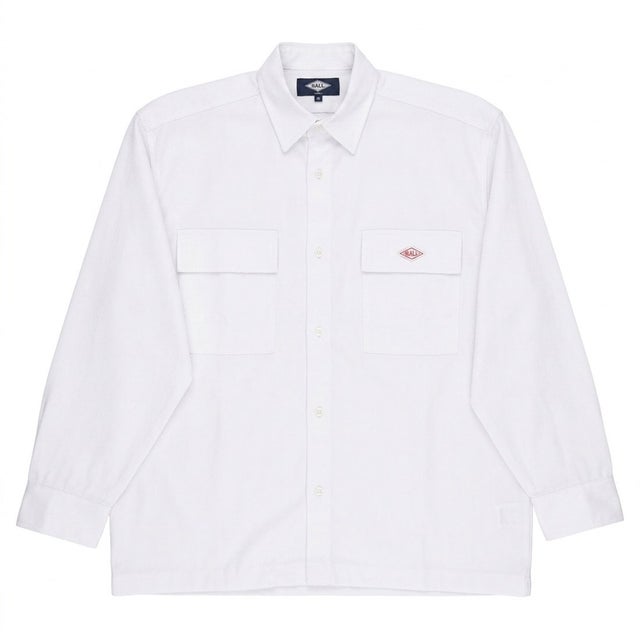 BALL BIGサイズ裾コード付き長袖シャツ （OFFWHITE）