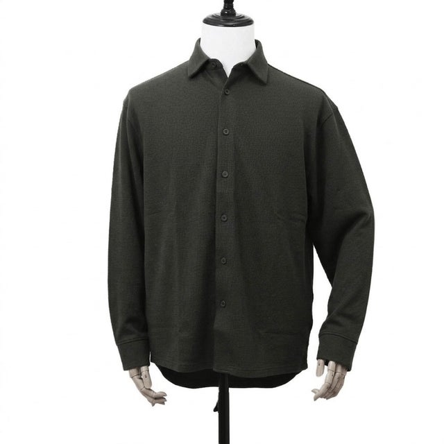 URBAN SQUARE ニットカルゼ 大人のシャツジャケット （KHAKI）