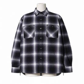 HOUSTON OMBRE CHECK VIYELLA SHIRT （BLACK）