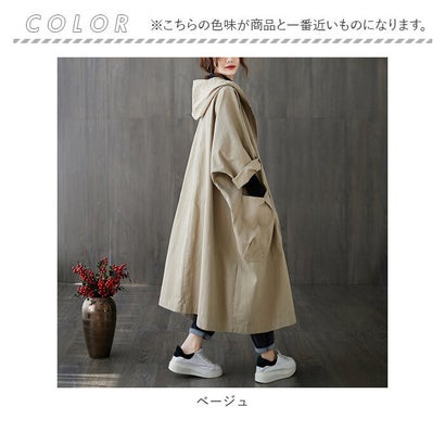 トレンチコート アウター lycoat7 （ブラック）｜詳細画像