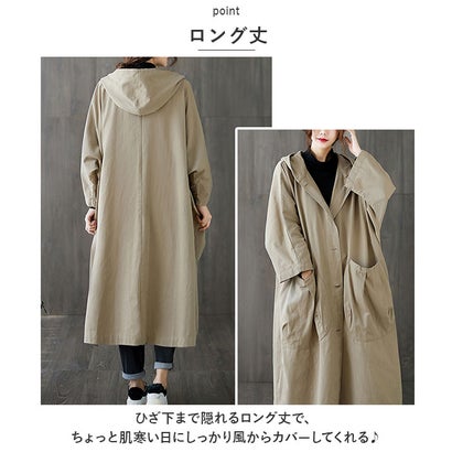 トレンチコート アウター lycoat7 （ブルー）｜詳細画像