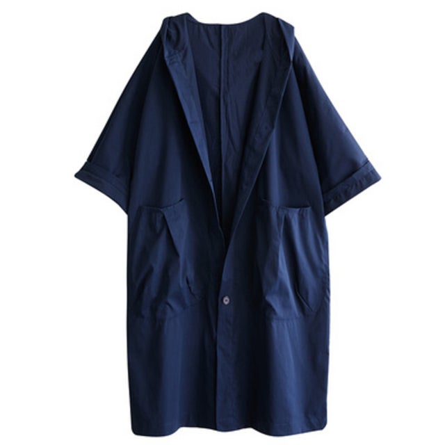トレンチコート アウター lycoat7 （ブルー）