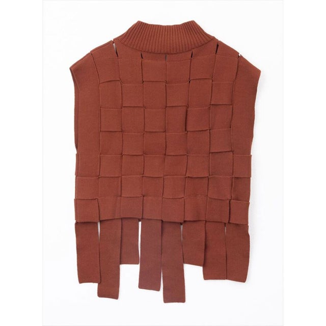 バケット編みニット （brown）