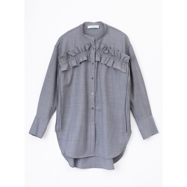 ウールフリルシャツ （gray）