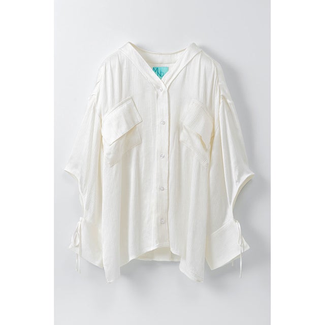 vネックポケットブラウス （white）