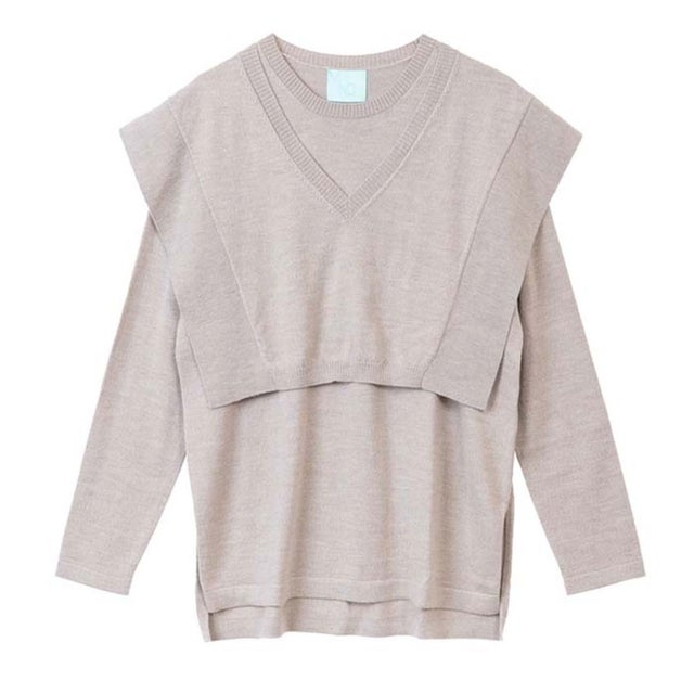 レイヤードニット （beige）