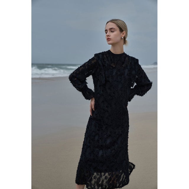 カットジャガードブラウス （black）