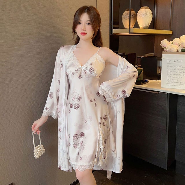 ナイトウェア 2点セット nightwear925o2 （Aパープルフラワー）