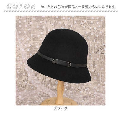 ウール バケットハット （ワインレッド）｜詳細画像