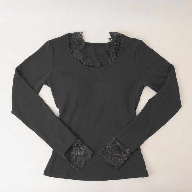 ALTROSE 長袖カップインTシャツ （レースBK）