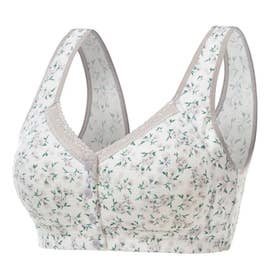 前開き ブラジャー 通気性 （グレー）