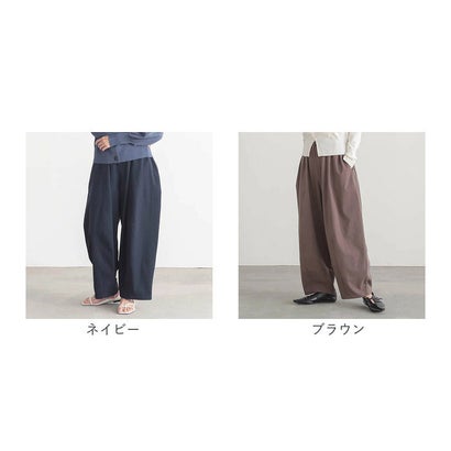 ワイドパンツ ゆったり 体型カバー （ブラック）｜詳細画像