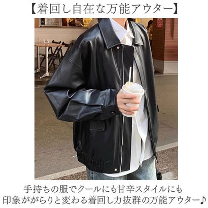 レザージャケット アウター レディース （ブラック）｜詳細画像
