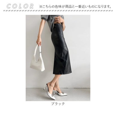 スカート レザータイトスカート スリット おしゃれ （ベージュ）｜詳細画像