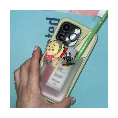 Ninja Labs iPhoneケース Flex Pouch Phone Case （BLACK/CLEAR-ブラック）｜詳細画像