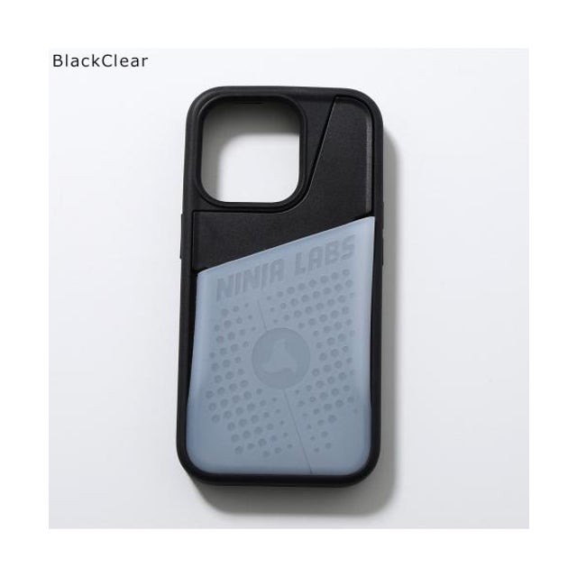 iPhoneケース Flex Pouch Phone Case （BLACK/CLEAR-ブラック）