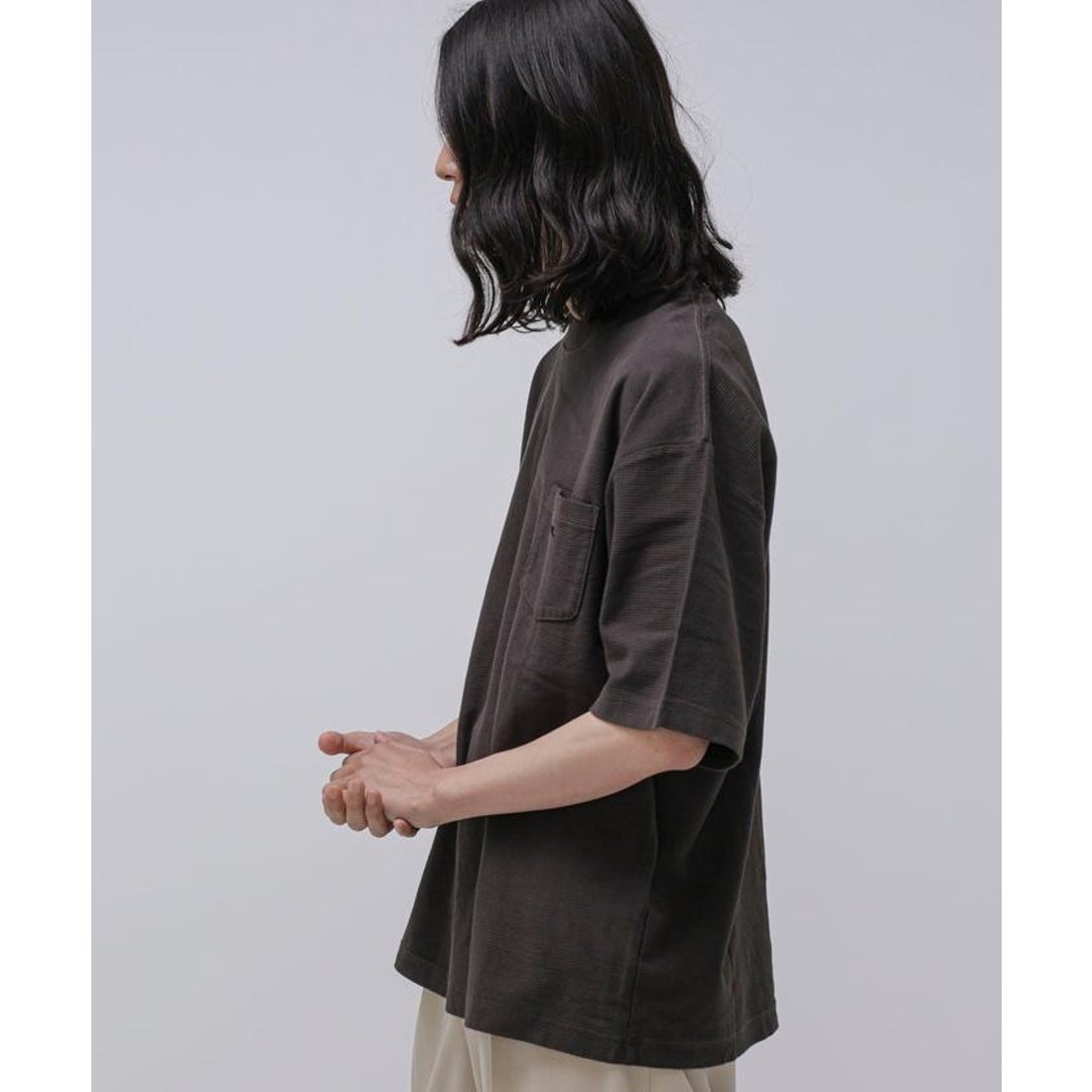 ナノ・ユニバース NANO universe LB.04/タックボーダーポケットTシャツ 