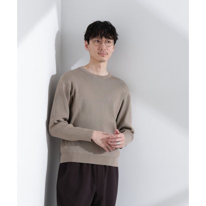 ナノ・ユニバース NANO universe CICAドライタッチ リブクルーネックニット （エクリュ4）｜詳細画像