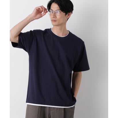 ナノ・ユニバース NANO universe フェイクレイヤード鹿の子Tシャツ 半袖 （グリーン）｜詳細画像