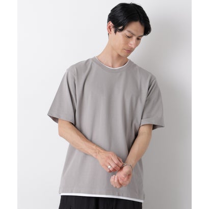 ナノ・ユニバース NANO universe フェイクレイヤード鹿の子Tシャツ 半袖 （グリーン）｜詳細画像