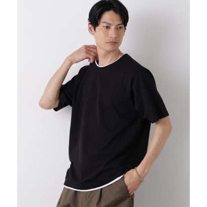 ナノ・ユニバース NANO universe フェイクレイヤード鹿の子Tシャツ 半袖 （グリーン）｜詳細画像