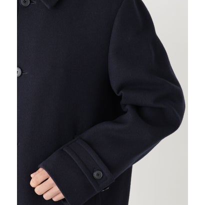 「NEW ON COAT」ウール/Nショートステンカラーコート （ネイビー）｜詳細画像