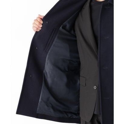 「NEW ON COAT」ウール/Nショートステンカラーコート（キャメルブラウン8）｜詳細画像