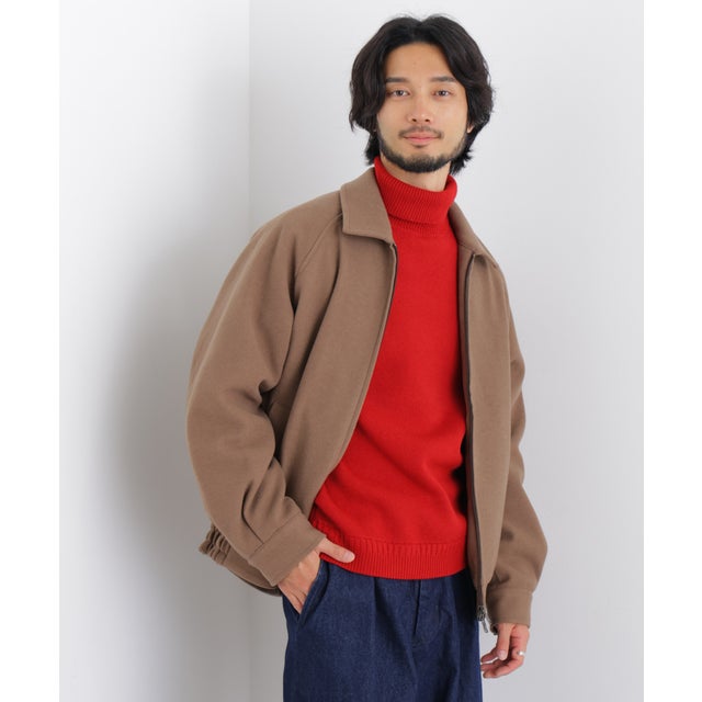 テックメルトンZIPブルゾン （ベージュ）