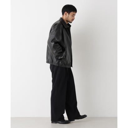「SURPLUS」フェイクレザーフライトジャケット （ブラック）｜詳細画像