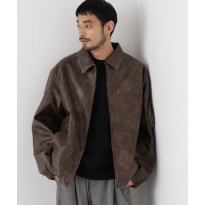 「SURPLUS」フェイクレザーフライトジャケット （D.ブラウン2）｜詳細画像