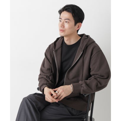ワイドフィットスウェットZIPパーカー◇ （アイボリー7）｜詳細画像