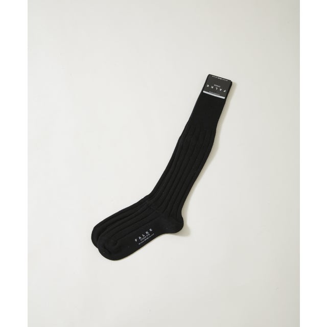 LHASA RIB KneeーHigh Socks （ブラック）