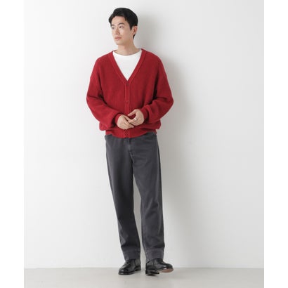 ワイドフィット畔編カーディガン ◇ （ブラウン）｜詳細画像