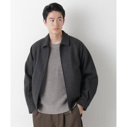 ナノ・ユニバース NANO universe ワイドフィット畔編クルーネックニット ◇ （グレー）｜詳細画像
