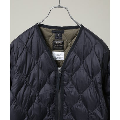 MILITARY WーZIP V NECK DOWN JKT （ブラック）｜詳細画像
