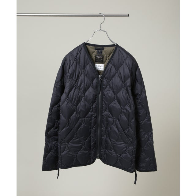 MILITARY WーZIP V NECK DOWN JKT （ブラック）