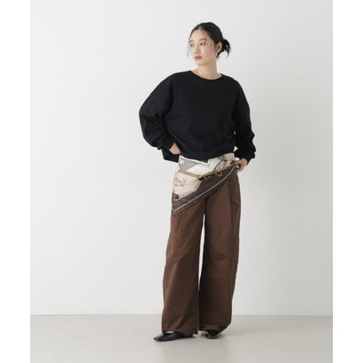 SOMETHING/HANA TUCK CURVE TAPERED （ブラウン）｜詳細画像