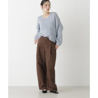 SOMETHING/HANA TUCK CURVE TAPERED （ブラウン）｜詳細画像