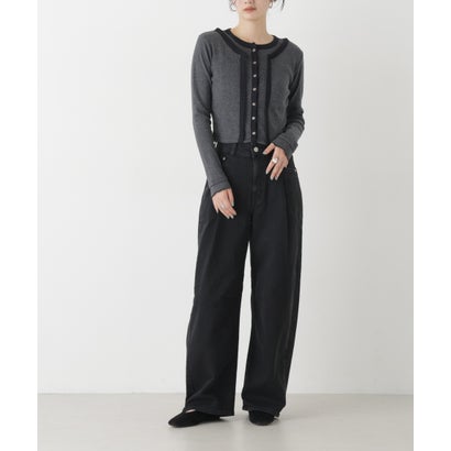 SOMETHING/HANA TUCK CURVE TAPERED（ブラック）｜詳細画像